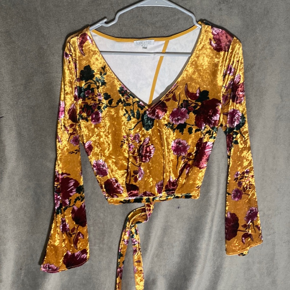 Patrons of peace velvet crop top - Picture 3 of 4